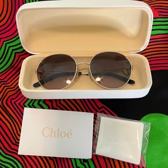 Chloe Cypress Silver Frame Sunglasses Made in Italy main image 4